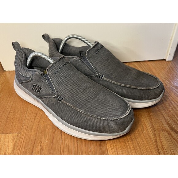 Skechers Shoes Mens Size 11 Classic Fit Canvas Slip On Comfort Walking 210025 - Picture 1 of 7
